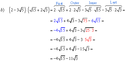 multiplying radicals