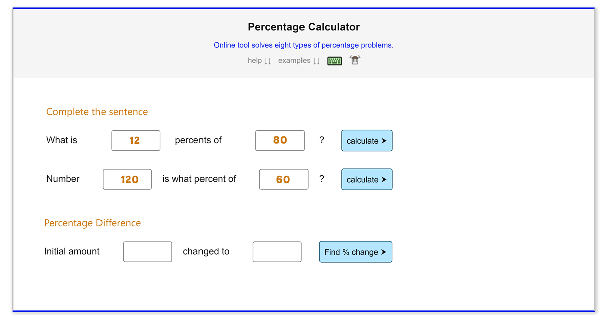 Percentage Calculator With All Steps