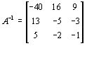 Inverse of 3 x 3 matrices