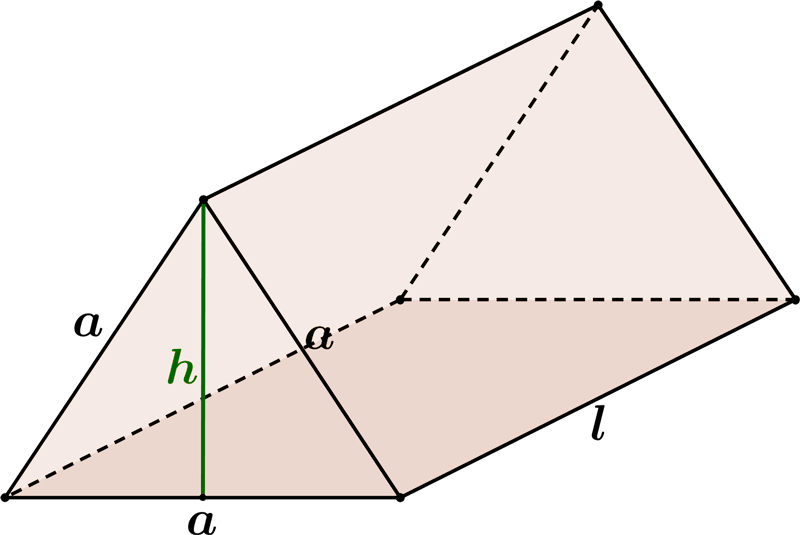 triangular prism with labels